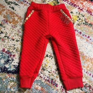 KIDS Coogi Red Quilted Puffer Pull On Pants sz 2T